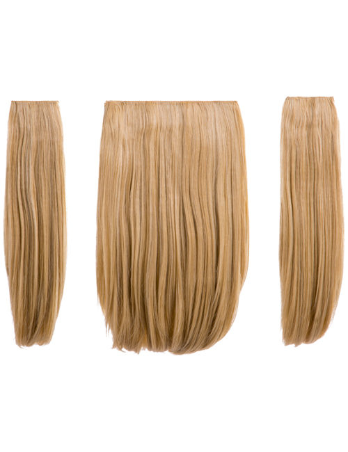 Elle - 18" Three Pieces Straight Clip In Extension Heat Resistant Synthetic Hair