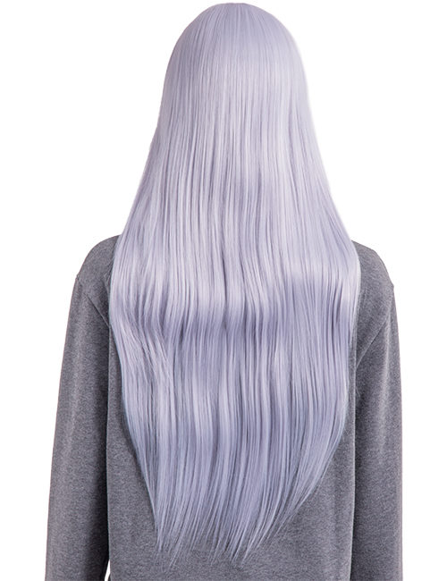 Colour Party Straight Full Head Wig - 6278C (22 colours are available) - Lavender Grey T4110
